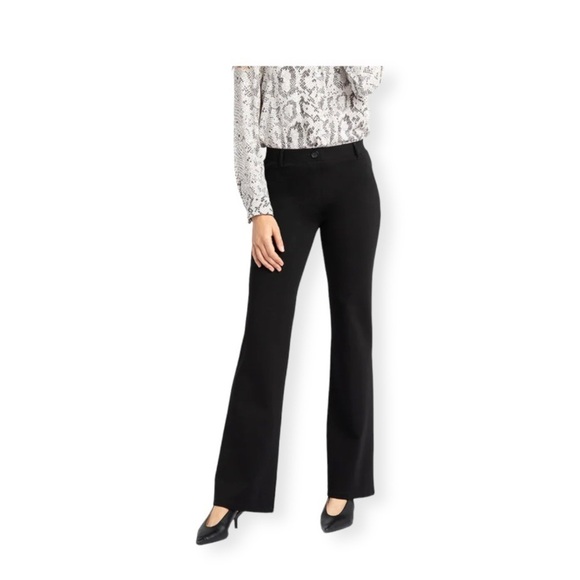 Betabrand Boot Cut Classic Dress Pant Yoga Pant in Black. - Picture 1 of 9